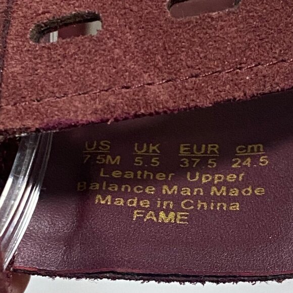 Fergie FAME Suede Ankle Strap Heels in Magenta Size 7.5 - Picture 6 of 6